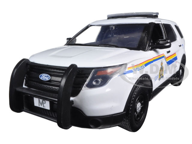 2015 Ford Explorer Police Interceptor SUV Diecast Car 1:43 Motormax 5 inch White