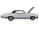 1964 Pontiac GTO Silvermist Grey with Gloss Black Roof 1/24 Diecast Model Car Autoworld AW24007