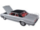 1964 Pontiac GTO Silvermist Grey with Gloss Black Roof 1/24 Diecast Model Car Autoworld AW24007