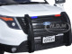 2015 Ford PI Utility Interceptor Plain White Police Car with Light Bar 1/18 Diecast Model Car Motormax 73541