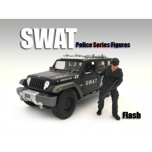 SWAT Team Flash Figure For 1:18 Scale Models American Diorama 77419