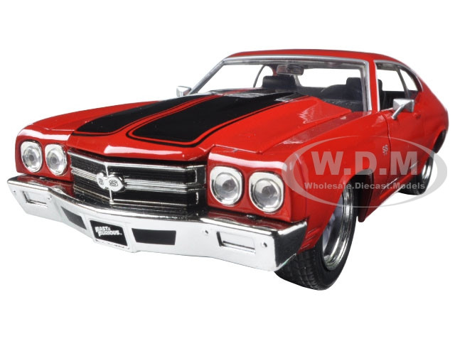 Dom's Chevrolet Chevelle SS Red "Fast & Furious" Movie 1/24 Diecast Model Car Jada 97193