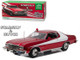 1976 Ford Gran Torino "Starsky and Hutch" Red Chrome Edition (TV Series 1975-79) 1/18 Diecast Model Car Greenlight 19023