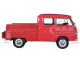 Volkswagen Type 2 (T1) Double Cab Pickup Truck Wax Red 1/24 Diecast Model Car Motormax 79343