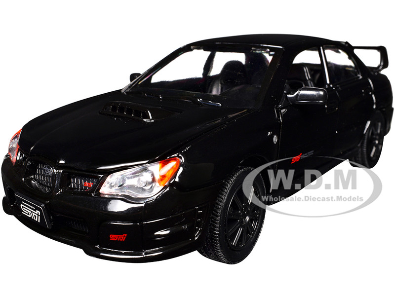 Subaru Impreza WRX STi Black 1/24 Diecast Model Car Motormax 73330