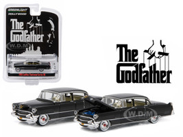 1955 Cadillac Fleetwood Series 60 Special Black The Godfather 1972 Movie Hollywood Series Release 14 1/64 Diecast Model Car Greenlight 44740 B