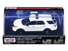 1:24 MOTORMAX FORD POLICE INTERCEPTOR CONCEPT DIE-CAST BLACK AND WHITE 76925 