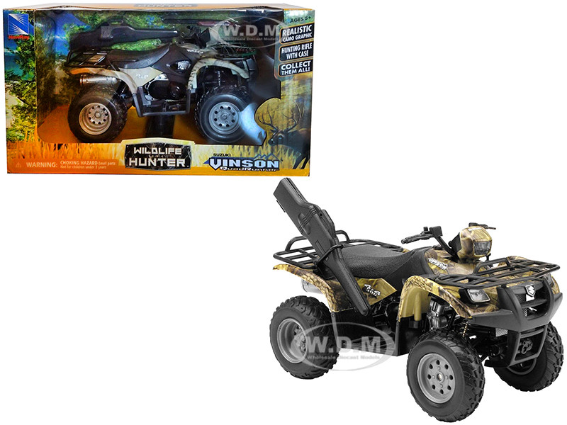 Suzuki Vinson 4x4 500 Quad Runner Green ATV Motorcycle 1/12 Diecast Model New Ray 42903 A