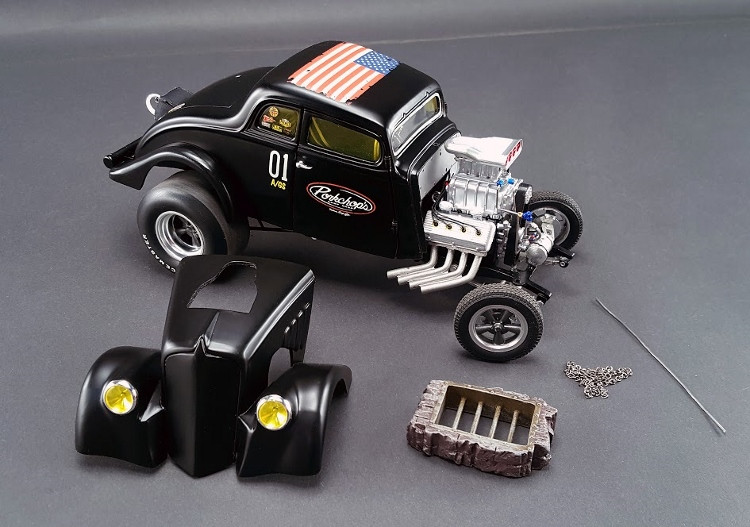 Pork Chop's 1933 Willys Gasser Jailbreak Limited Edition to 960pcs 1/18  Diecast Car Model by Acme