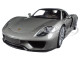 Porsche 918 Spyder Silver Closed Roof 1/24 Diecast Model Car Welly 24055