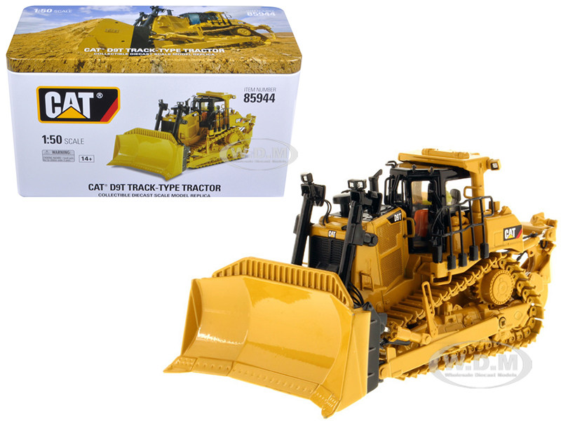 Cat Caterpillar D9T Track-Type Tractor with Operator High Line Series 1/50 Model Diecast Masters 85944