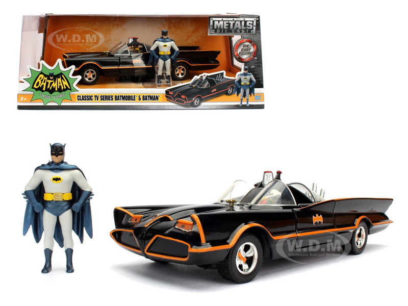 1966 Classic TV Series Batmobile with Diecast Batman and Plastic Robin in  the car 1/24 Diecast Model Car by Jada
