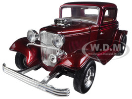 1932 Ford Coupe Burgundy 1/24 Diecast Model Car Motormax 73251