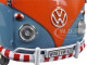 Volkswagen Type 2 (T1) Delivery Pickup Truck Blue/Orange "Kundendienst" 1/24 Diecast Model Car Motormax 79555
