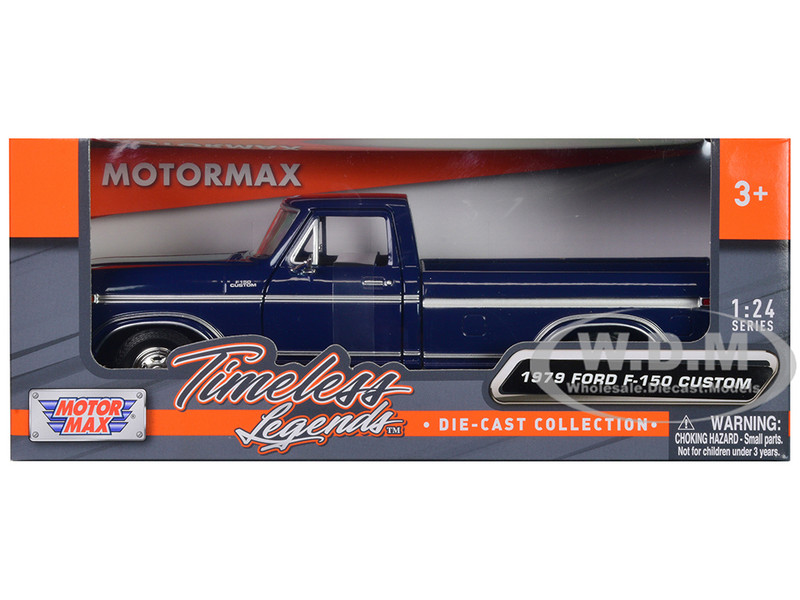 1979 FORD F-150 PICKUP TRUCK DARK BLUE 1/24 DIECAST MODEL