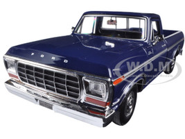 1979 Ford F-150 Pickup Truck Dark Blue 1/24 Diecast Model Car Motormax 79346