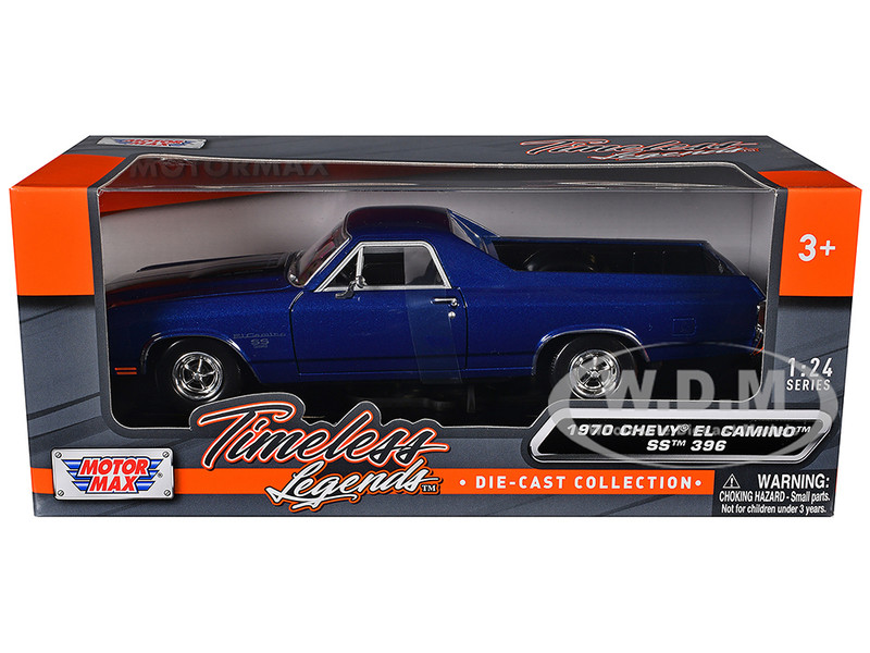 1970 Chevrolet El Camino SS 396 Blue 1/24 Diecast Model Car