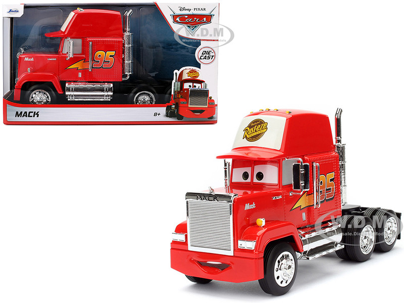 Mack Truck #95 Red Cars 2006 Movie Hollywood Rides Series Diecast Model Car Jada 98103