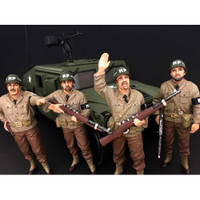 WWII Military Police 4 Piece Figure Set For 1:18 Scale Models American Diorama 77414,77415,77416,77417