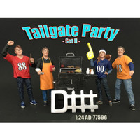 Tailgate Party Set II 4 Piece Figure Set For 1:24 Scale Models American Diorama 77596