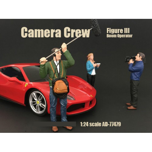 Camera Crew Figure III "Boom Operator" For 1:24 Scale Models American Diorama 77479