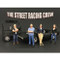 The Street Racing Crew 4 Piece Figure Set For 1:18 Scale Models American Diorama 77431,77432,77433,77434