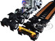 Peterbilt 367 Day Cab White and Talbert 55SA Tri-Axle Lowboy Trailer Black 1/50 Diecast Model First Gear 50-334