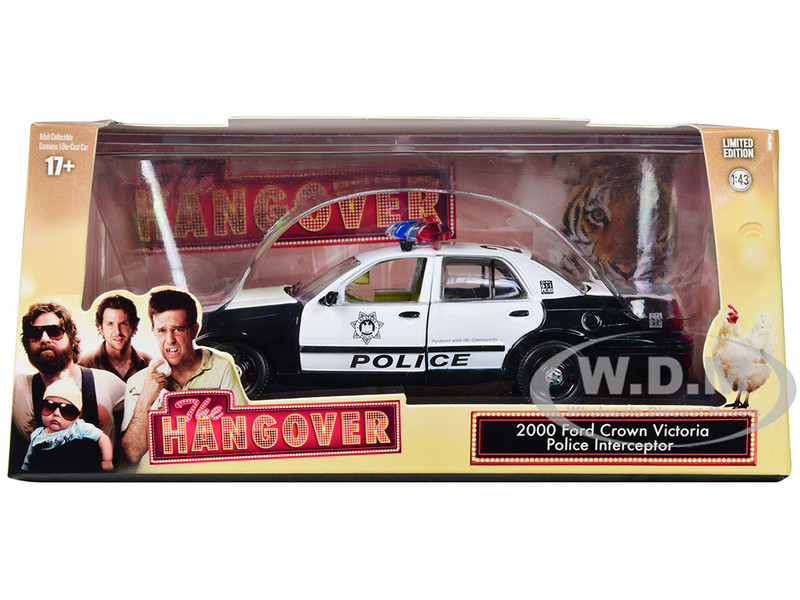 2000 Ford Crown Victoria Police Interceptor "The Hangover" (2009) Movie 1/43 Diecast Model Car Greenlight 86506