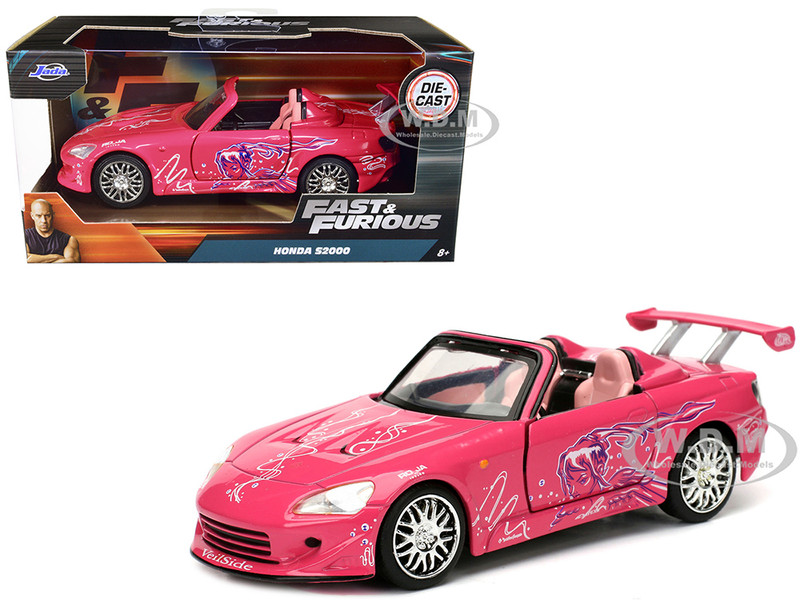 Suki's Honda S2000 Convertible Pink Graphics Fast & Furious Movie 1/32 Diecast Model Car Jada 97610