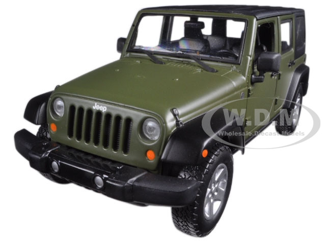 2015 Jeep Wrangler Unlimited Green 1/24 Diecast Model Car ...