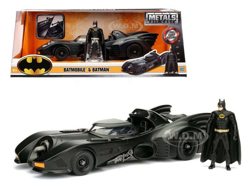 1989 Batmobile with Diecast Batman Figure 1/24 Diecast Model Car Jada 98260