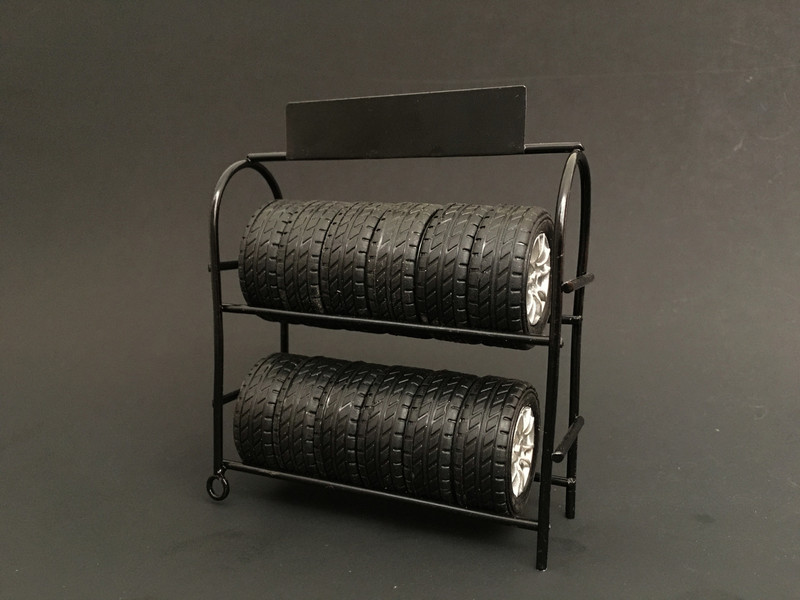 Metal Tire Rack For 1:24 Scale Models American Diorama 77530