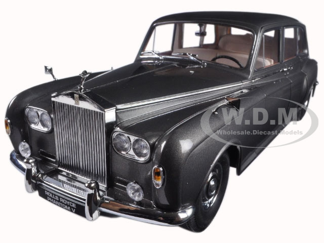 1964 Rolls Royce Phantom V MPW Gunmetal Grey LHD 1/18 Diecast Model Car Paragon 98214