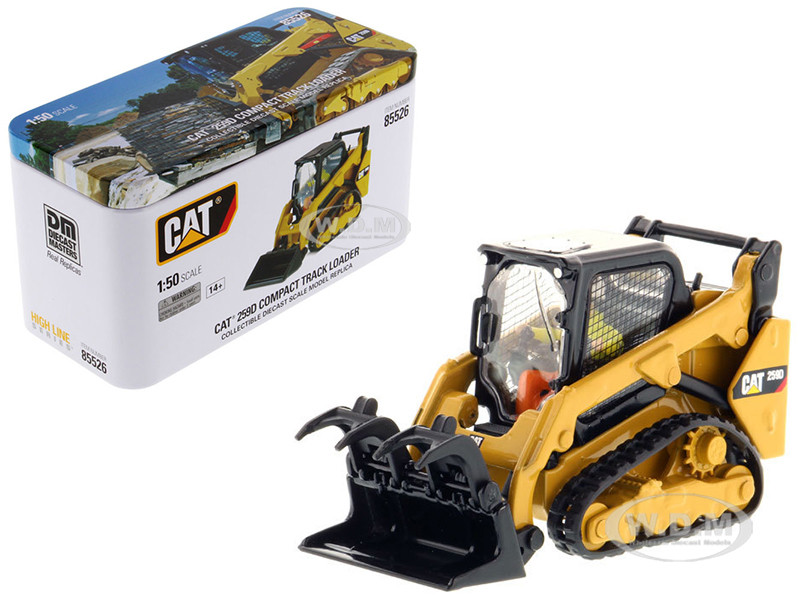 CAT Caterpillar 259D Compact Track Loader with Operator High Line Series  1/50 Diecast Model Diecast
