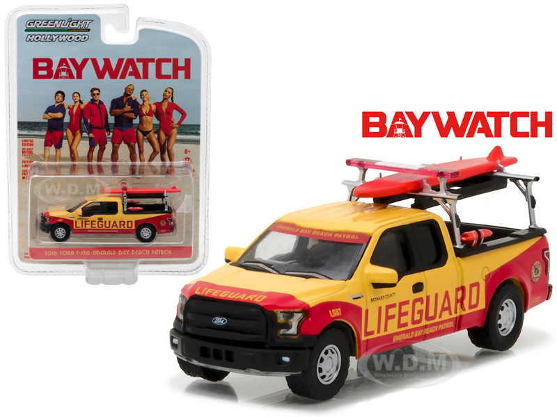 2016 Ford F-150 Emerald Bay Beach Patrol "Baywatch" Movie (2017) 1/64 Diecast Model Car Greenlight 44760 F