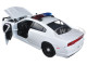 2011 Dodge Charger Pursuit Police Car White with Flashing Light Bar, Front and Rear Lights and 2 Sounds 1/24 Diecast Model Car Motormax 79532
