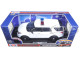2015 Ford Police Interceptor Utility White with Flashing Light Bar, Front and Rear Lights and 2 Sounds 1/18 Diecast Model Car Motormax 73995
