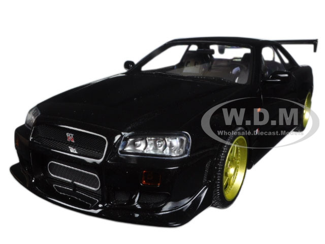 1999 Nissan Skyline Gt R R34 Black 1 18 Diecast Model Car Greenlight