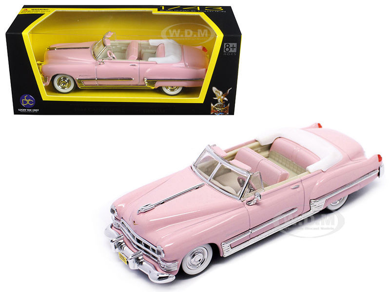 1949 CADILLAC COUPE DE VILLE CONVERTIBLE PINK 1/18 MODEL BY ROAD SIGNATURE 92308