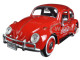 1966 Volkswagen Beetle Coca Cola Rear Luggage Rack 2 Bottle Cases 1/24 Diecast Model Car Motorcity Classics 424067