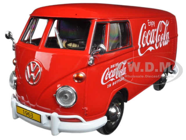 1963 volkswagen t1 coca cola cargo van with delivery driver 1 24 coca cola delivery driver