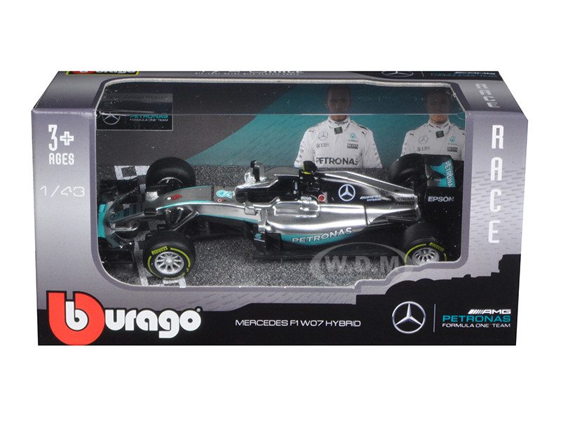 Mercedes Amg Petronas F1 W07 6 Hybrid Nico Rosberg F1 Formula 1 Car 1 43 Diecast Model Car By Bburago
