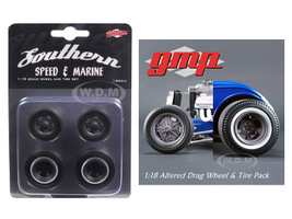 Polished Drag Wheels and Tires 4 Pcs Set From 1941 Gasser 1/18 by Acme A1800908w for sale online 