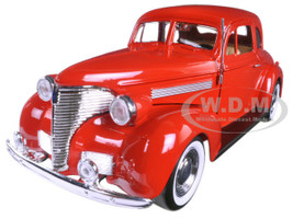 1939 Chevrolet Coupe Red 1/24 Diecast Model Car Motormax 73247
