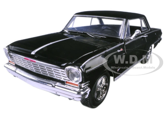 1964 Chevrolet Nova SS Black Muscle Car Collection 1/25 Diecast Model Car New Ray 71823 B