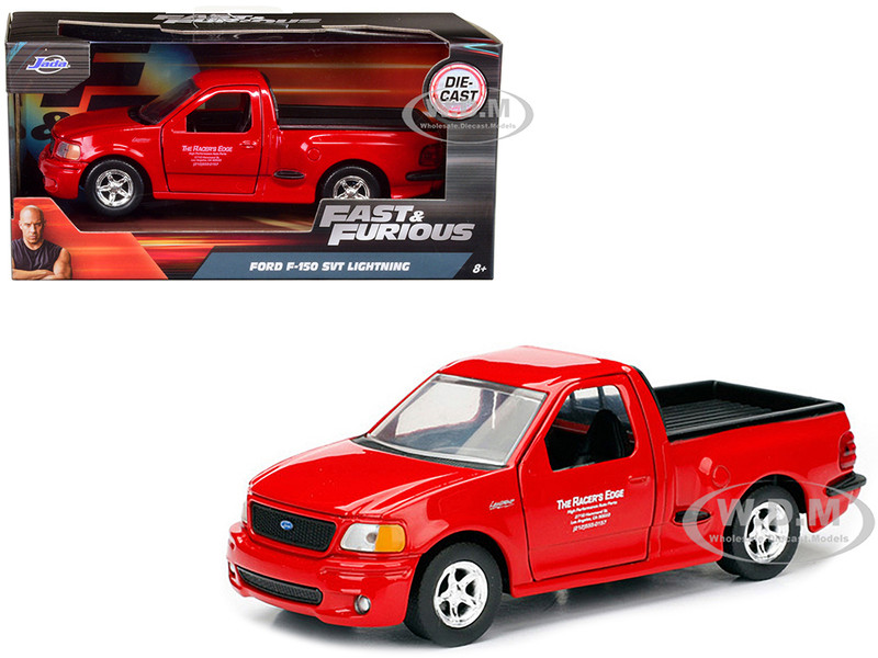 Brian's 1999 Ford F-150 SVT Lightning Pickup Truck Red Fast & Furious Movie 1/32 Diecast Model Car Jada 98320