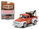 1956 Ford F-100 Red and White with Drop-in Tow Hook "The Hobby Shop" Series 1 1/64 Diecast Model Car Greenlight 97010 A