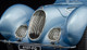 1937-1939 Talbot Lago T150 SS Figoni & Falaschi Teardrop Coupe RHD Right Hand Drive Blue Metallic Red Interior 1/18 Diecast Model Car CMC 145