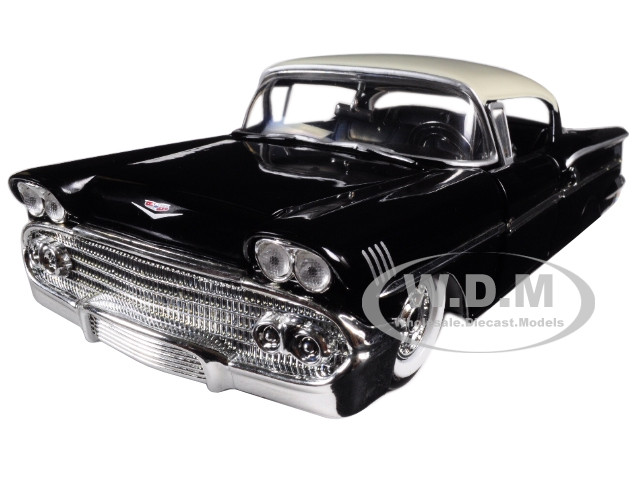 1958 Chevrolet Impala Black Showroom Floor 1/24 Diecast Model Car by Jada 98895 for sale online 