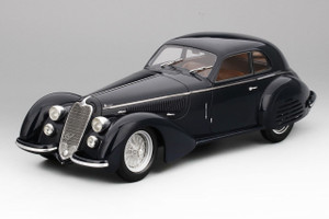 1937 Alfa Romeo 8C 2900B Lungo Carrozzeria Touring Superleggera Blue Collection d'Elegance 1/18 Model Car True Scale Miniatures 161801